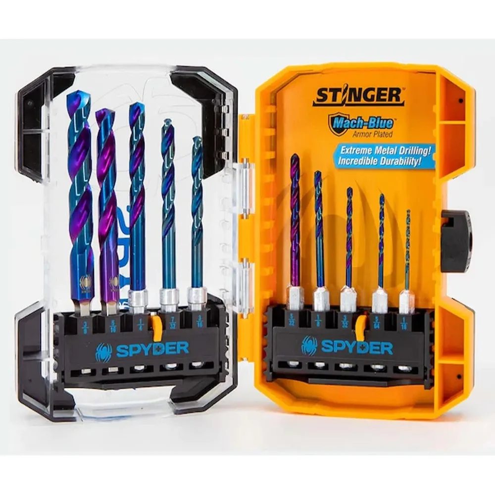 Ten Piece Mach-blue Impact Drill Bit Set, Quarter Inch Size - www ...